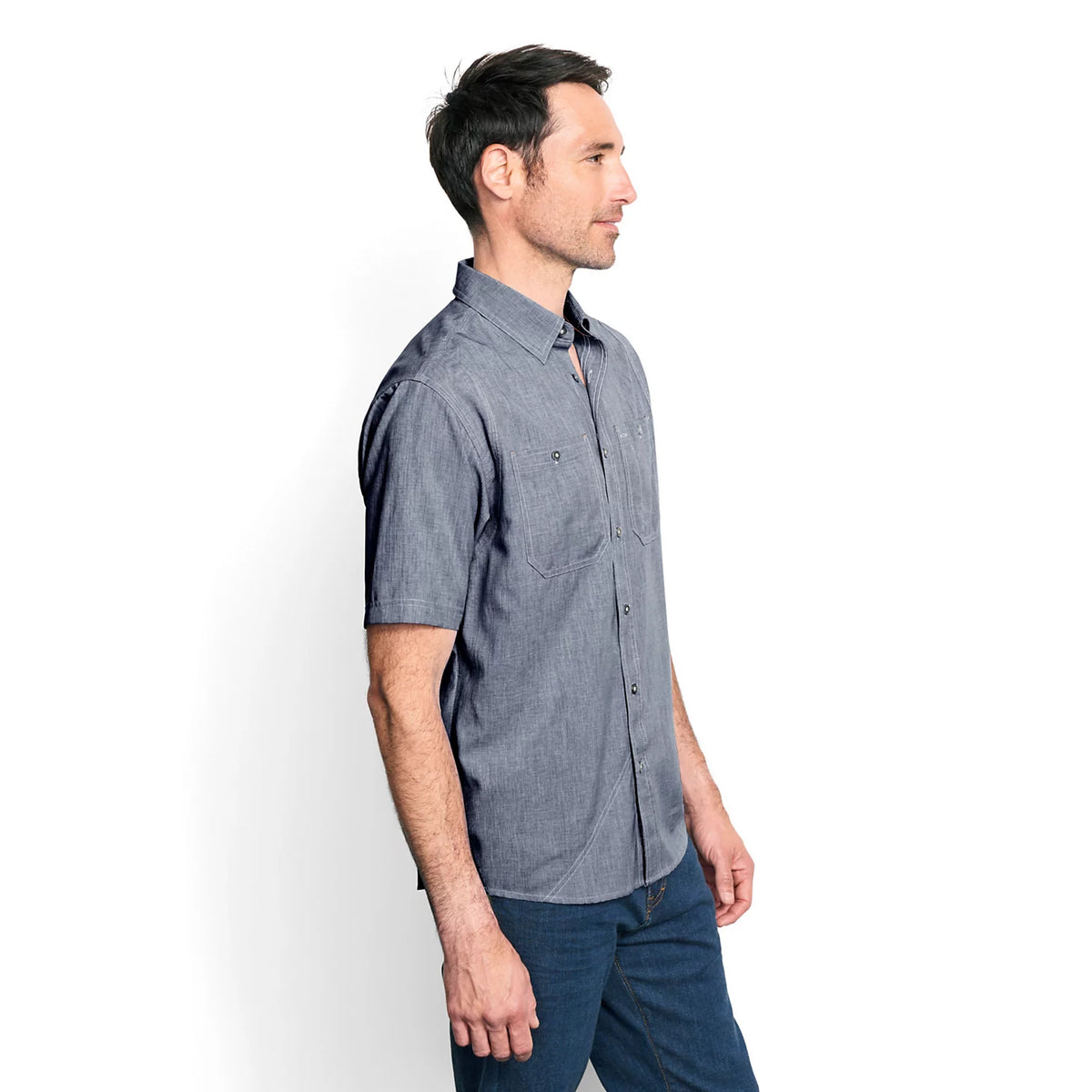 Men's Tech Chambray Short-Sleeve Work Shirt - Orvis Latest