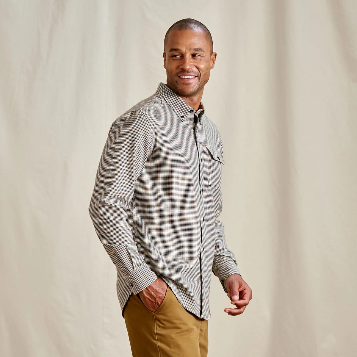 Spencer Houndstooth Pure Cotton Long-Sleeve Shirt - Orvis Premium