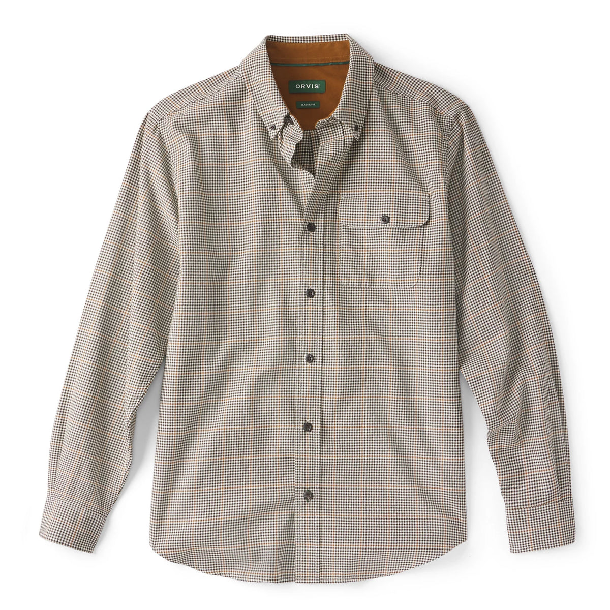 Spencer Houndstooth Pure Cotton Long-Sleeve Shirt - Orvis Premium