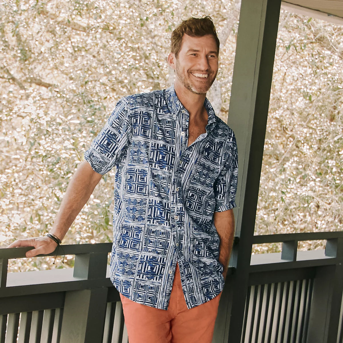 Men's Heritage Poplin Printed Short-Sleeve Shirt - Orvis Trusted