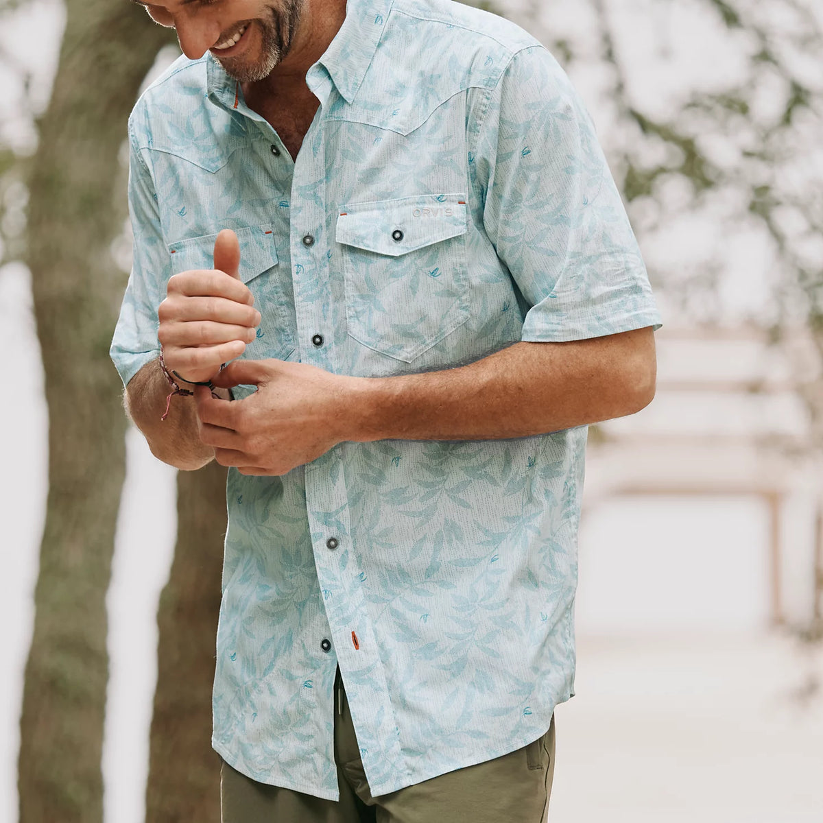 Men's River Guide Printed Short-Sleeve Western Shirt 2.0 - Orvis Recommended