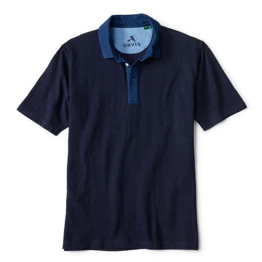 Angler's Indigo Colorblock Polo - Orvis Popular