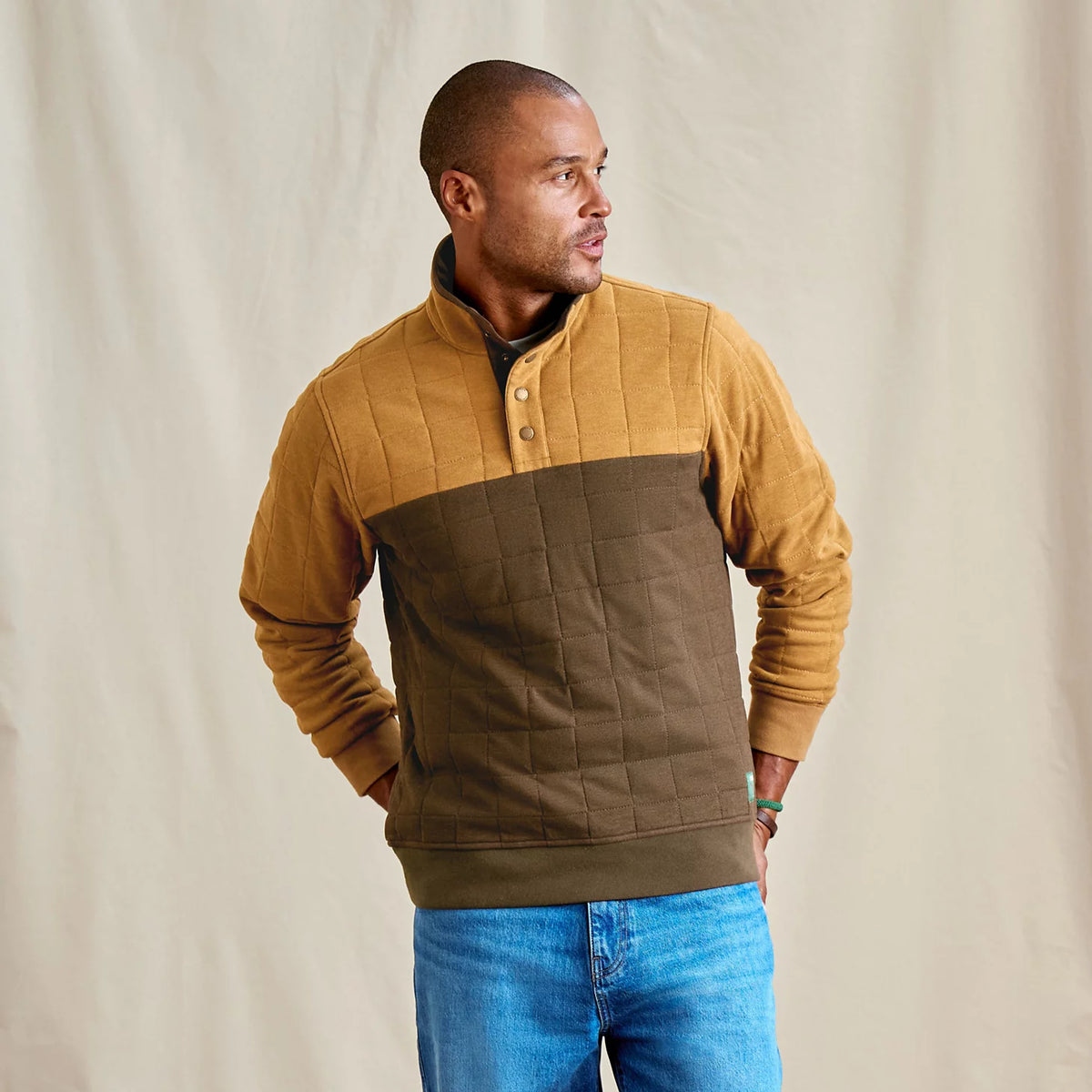 Men's Battenkill Colorblock Quilted 1/4-Snap Sweatshirt - Orvis Best Seller