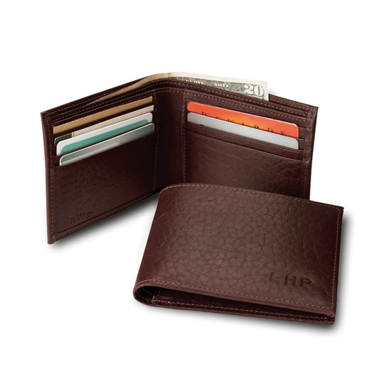 American Bison Thinfold Leather Wallet - Orvis New