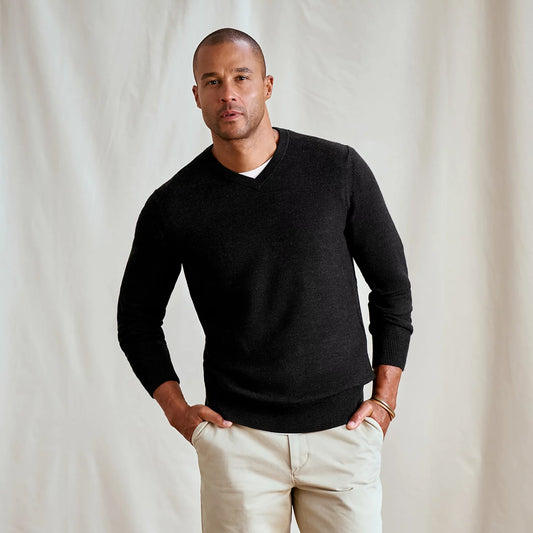 Merino Piqué V-Neck Sweater - Orvis Signature