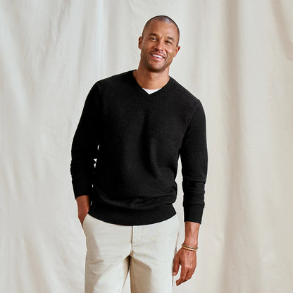 Merino Piqué V-Neck Sweater - Orvis Signature