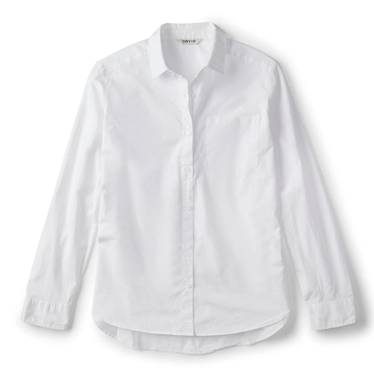 Women's Heritage Poplin Garment-Dyed Long-Sleeve Shirt - Orvis Deals