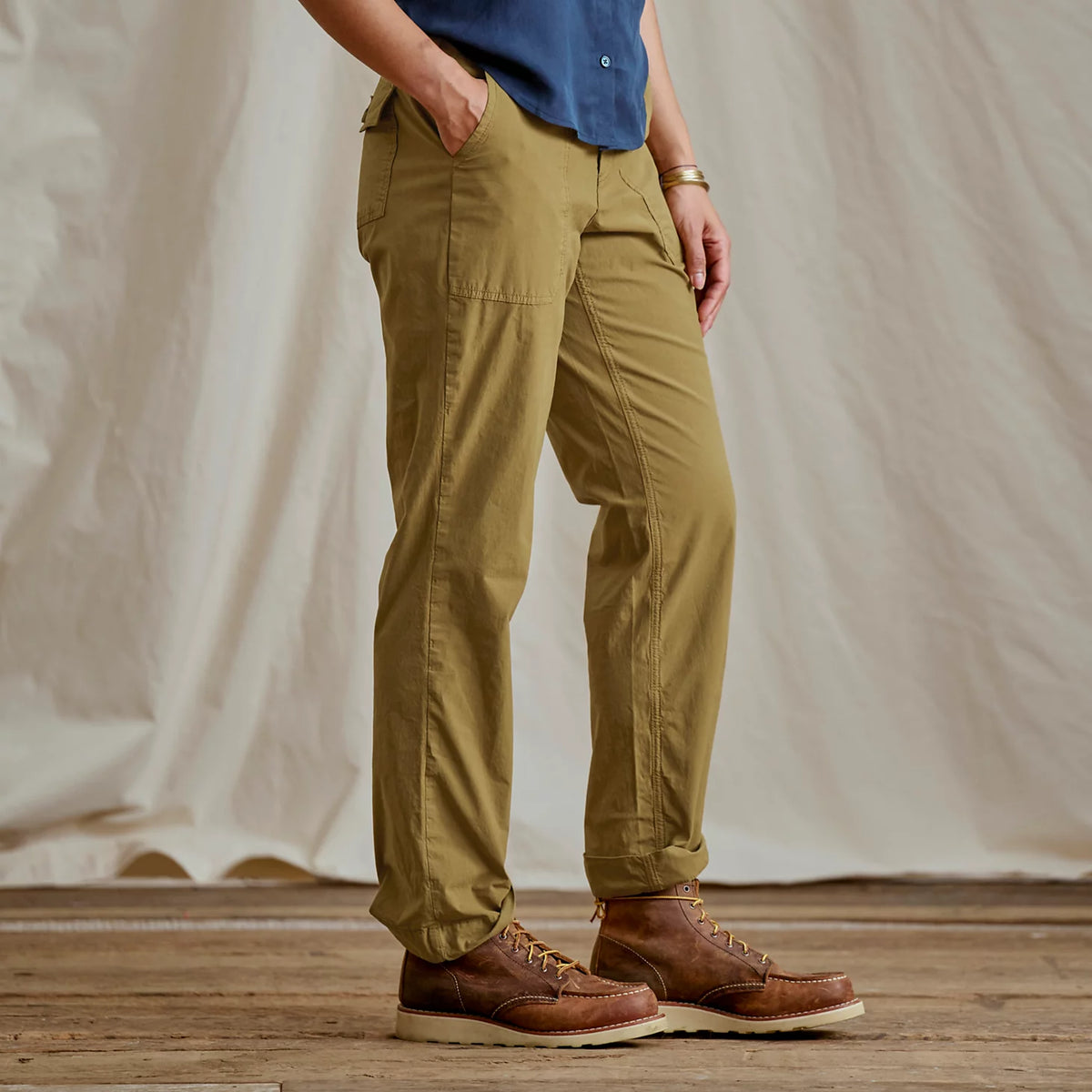 Women's 1856 Stretch Poplin Utility Pants - Orvis Featured