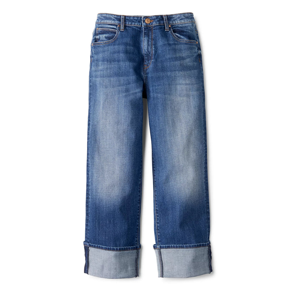 Kut from the Kloth® Sienna High-Rise Cuffed Wide-Leg Jeans - Orvis Essential