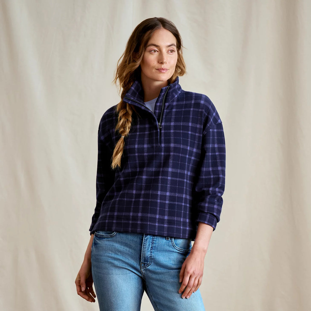 NAVY DUSK PLAID,XS