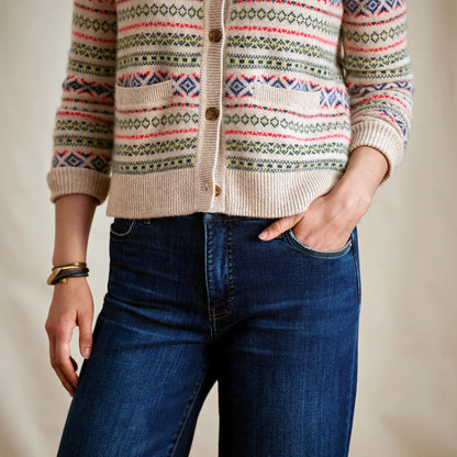 Fair Isle Patterned Brushed Cashmere Cardigan - Orvis Recommended