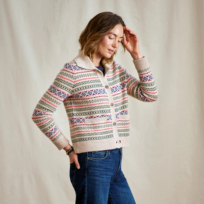Fair Isle Patterned Brushed Cashmere Cardigan - Orvis Recommended