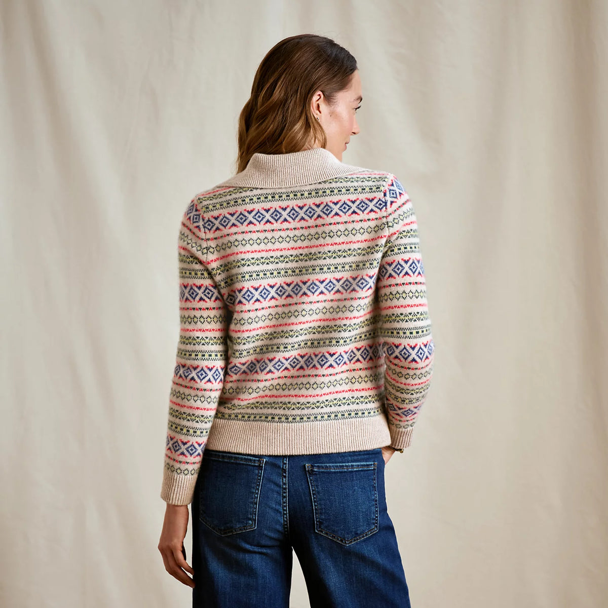 Fair Isle Patterned Brushed Cashmere Cardigan - Orvis Recommended