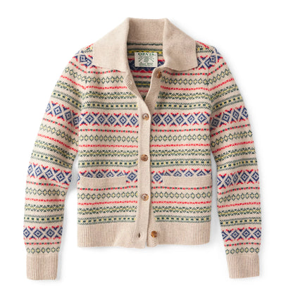 Fair Isle Patterned Brushed Cashmere Cardigan - Orvis Recommended