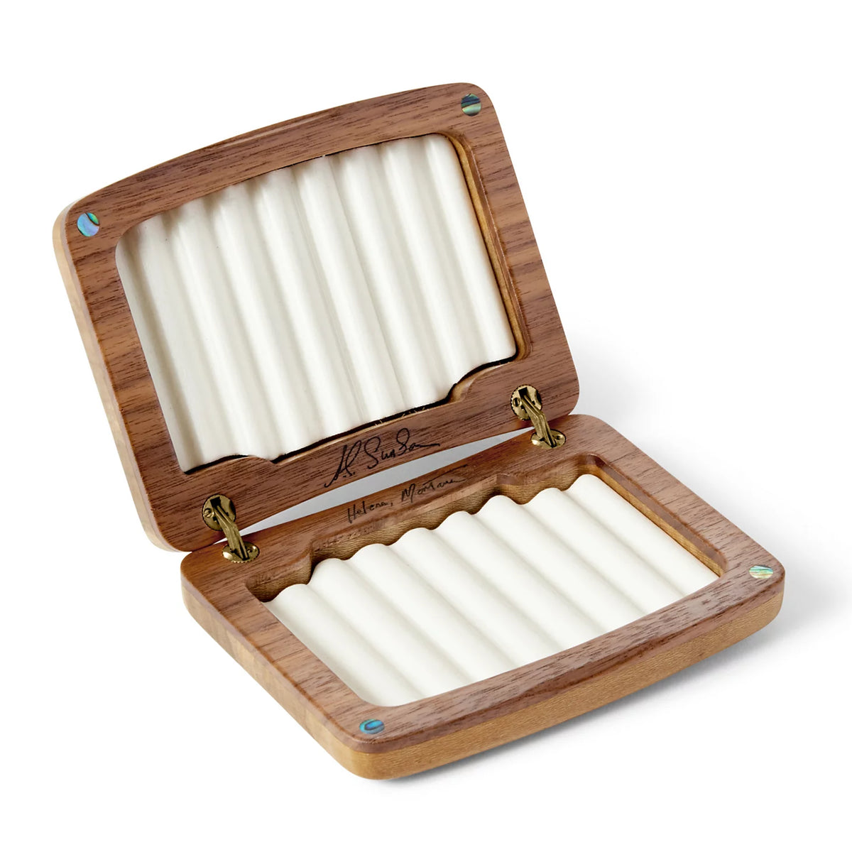 A.L. Swanson River Series Fly Boxes - Abalone Inlay - Orvis Premium