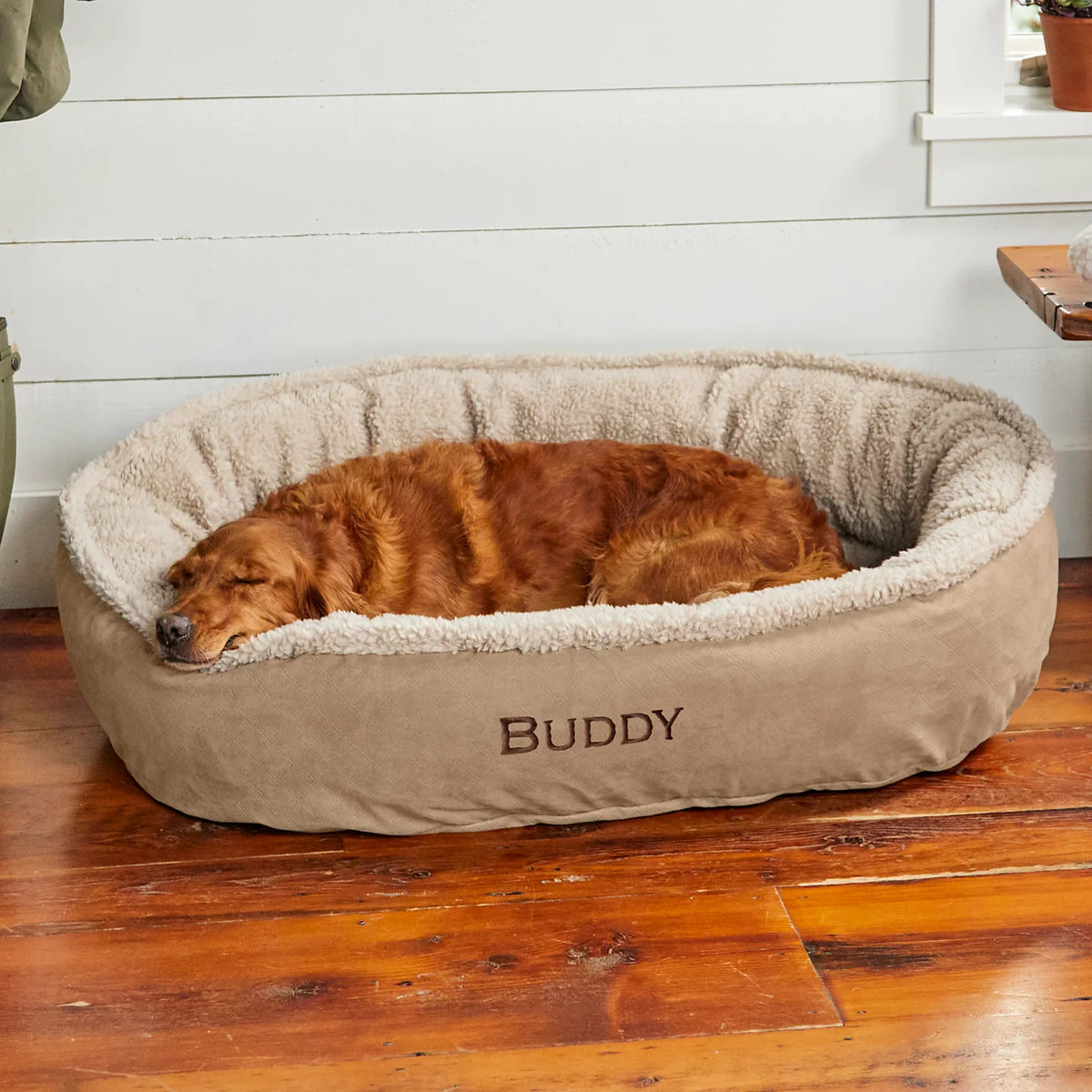 Orvis ComfortFill-Eco™ Wraparound Dog Bed with Fleece - Orvis Customer Favorite