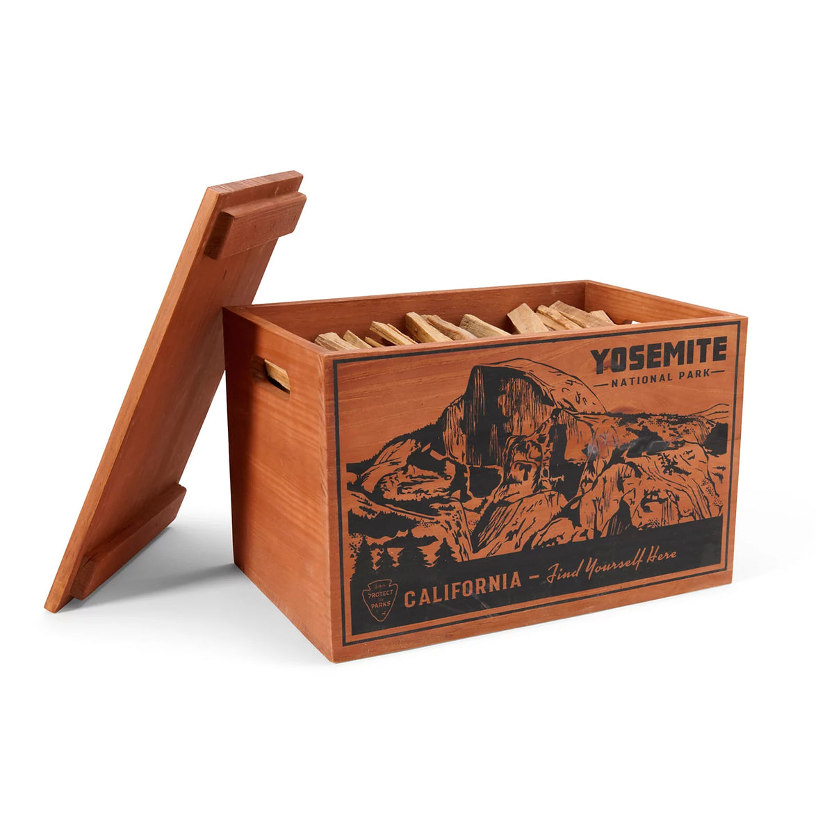 National Parks Fatwood Wooden Crate - Orvis New
